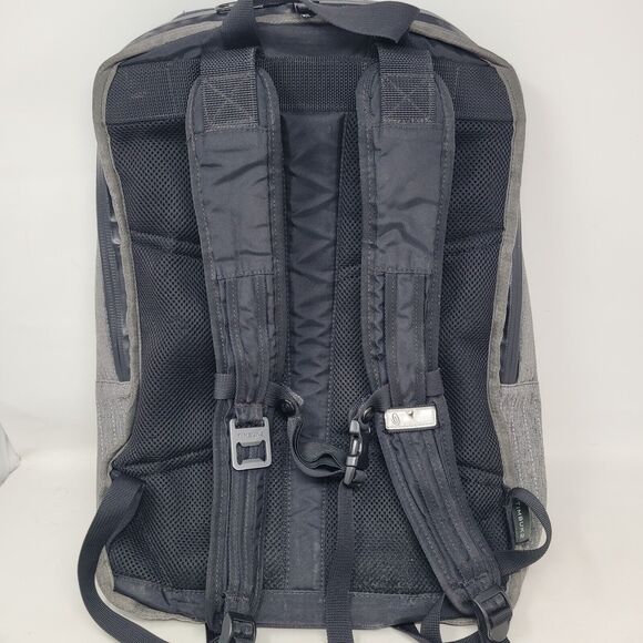 Timbuk2 CUSTOM Alcatraz Blue Gray Brwn Leather Laptop Backpack HANDMADE SAN FRAN - Picture 8 of 16